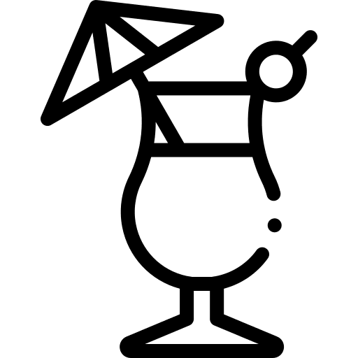 Cocktail food and restaurant bar beverage icon
