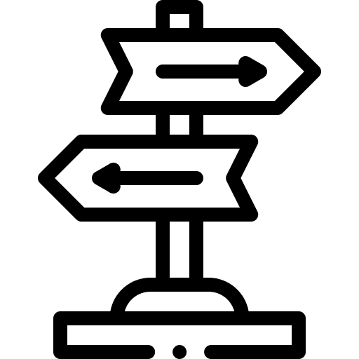 Direction signboard right arrow icon