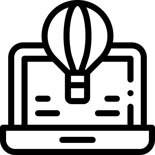 Information computer travel laptop icon