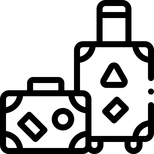 Luggage vacations travel luggage icon