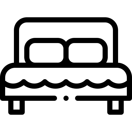 Bed rest furniture and household bed icon