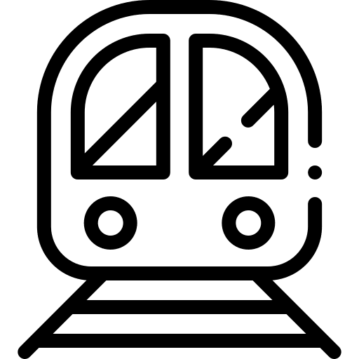 Train travel track transport icon