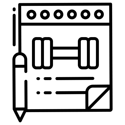 Note tasks pencil gym icon