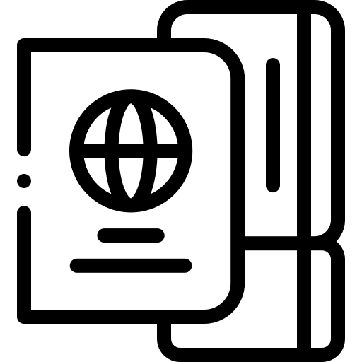 Travel pass boarding pass paper icon