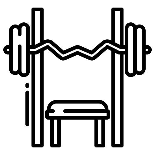 Bench press gymnastic sports and competition healthy icon Bench press gymnastic sports and competition healthy icon