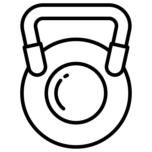 Fitness ball weightlifting fitness sports and competition icon