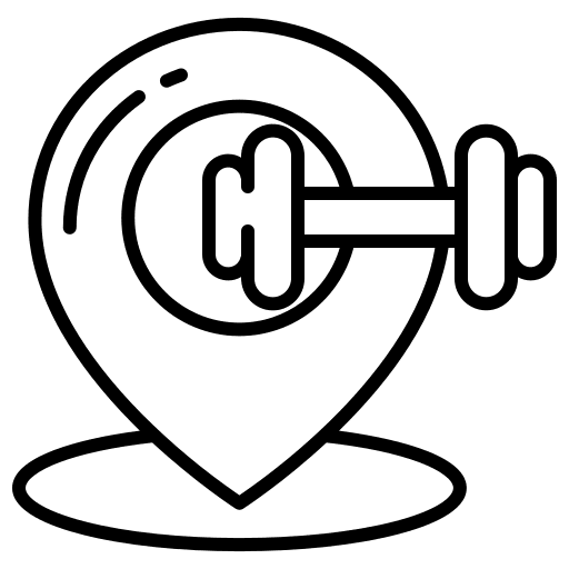 Location maps and location fitness gym placeholder icon