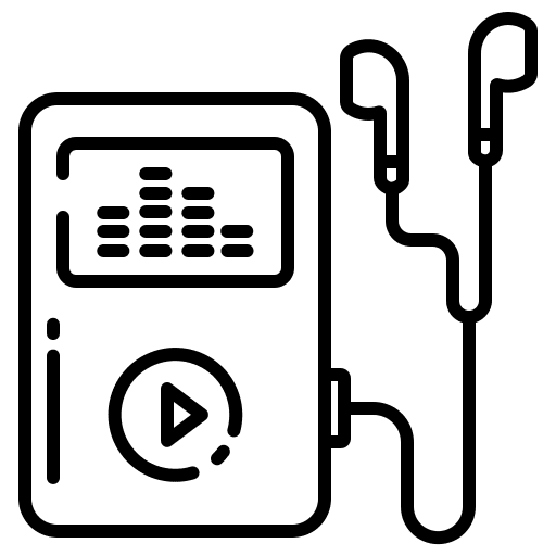 Music player music player music and multimedia earphones icon Music player music player music and multimedia earphones icon