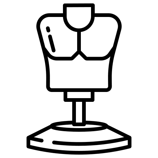 Mannequin sport dummy punching icon Mannequin sport dummy punching icon