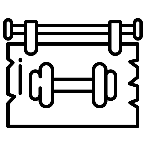 Signboard hanging signaling gym icon Signboard hanging signaling gym icon