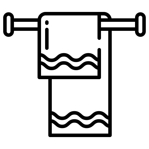 Towels bath dry cleaning icon Towels bath dry cleaning icon