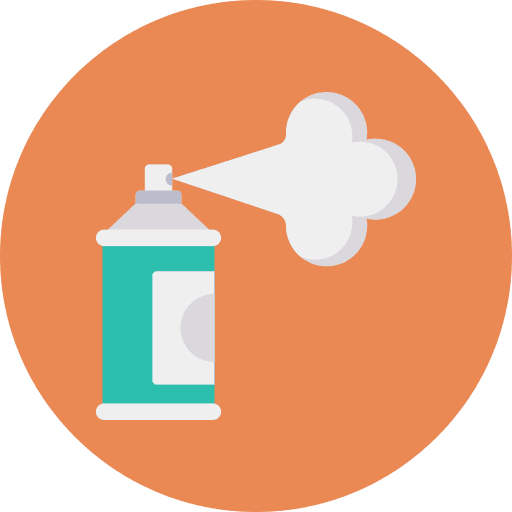 Aerosol bottle spray cleaning icon
