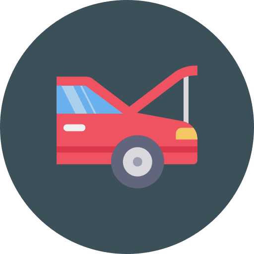 Car engine maintenance transportation mechanic icon