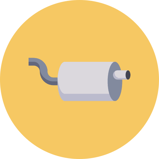 Exhaust pipe car parts automobile exhaust pipe icon