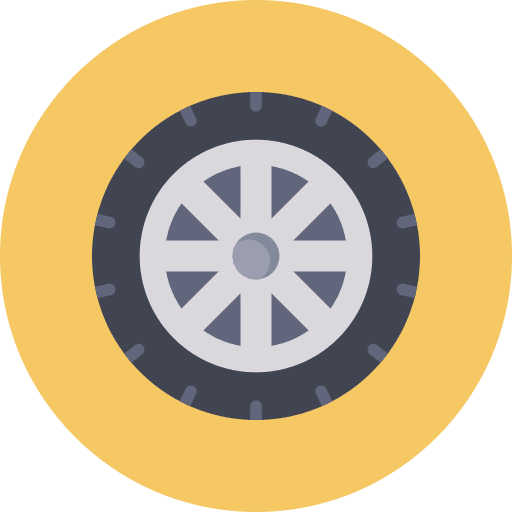 Wheel transportation tire rim icon