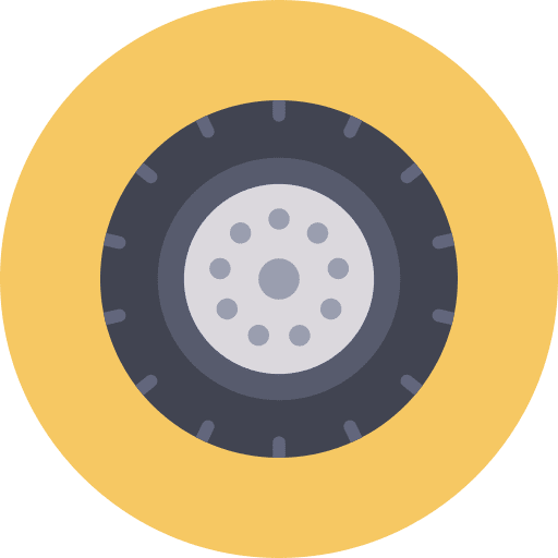 Wheel wheel tire rim icon