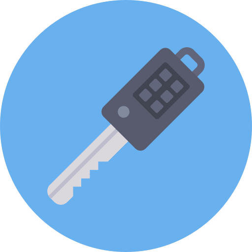 Car key drive access transport icon