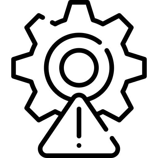 Alert gear notification configuration icon