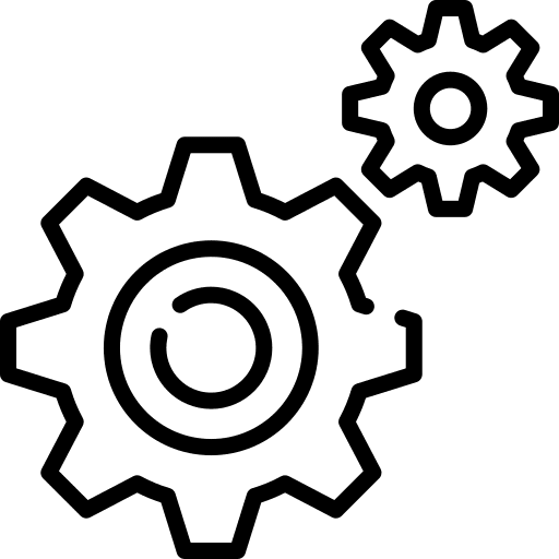 Gear settings set up gear icon