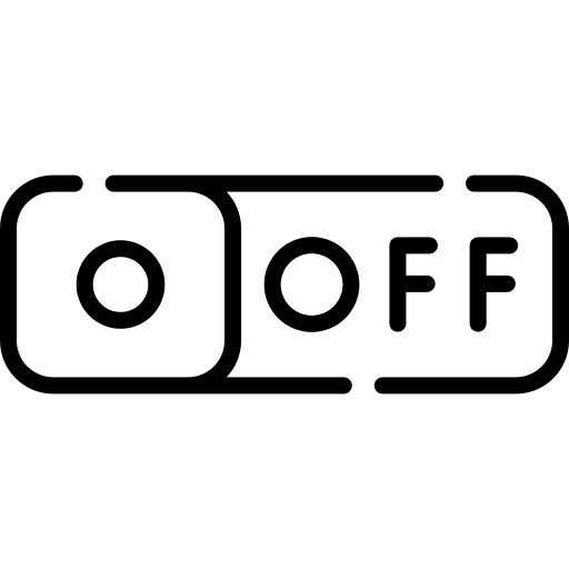 Switch off off button switch on slider icon