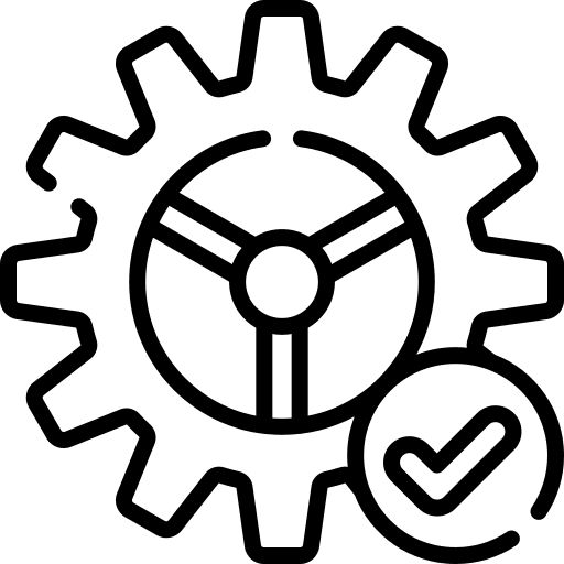 Checked management gear operation icon