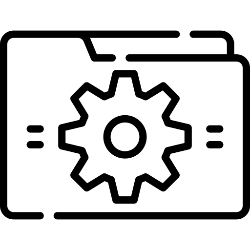 Folder back office settings management icon
