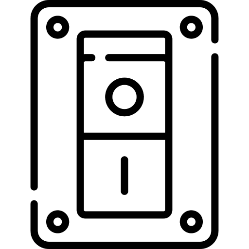 Light switch turn off button power switch icon