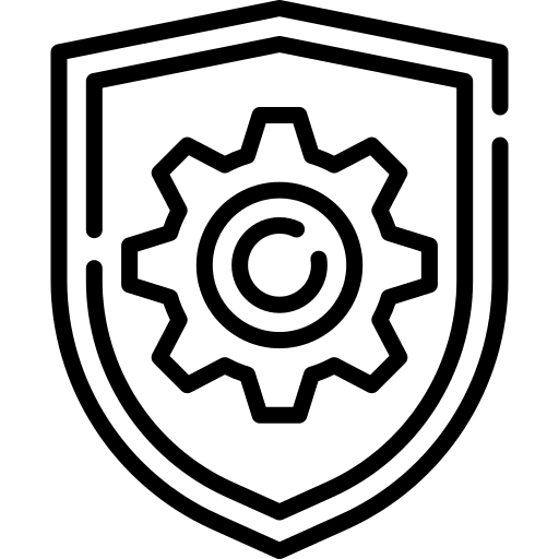 Security settings shield security icon