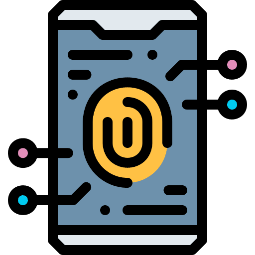 Fingerprint fingerprint scan index finger smartphone icon