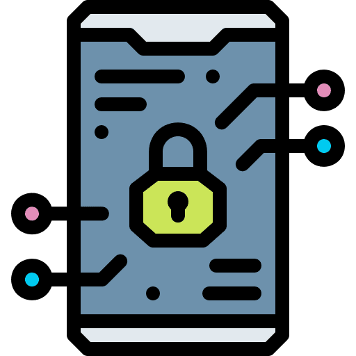 Lock application mobile security smartphone icon