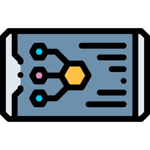 Smartphone futuristic circuit smartphone icon