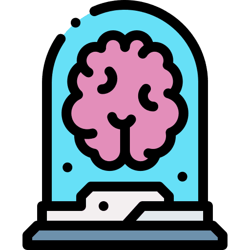 Brain electronic electronics glass icon