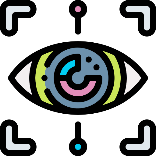 Eye scanner eye scan biometric retinal scan icon