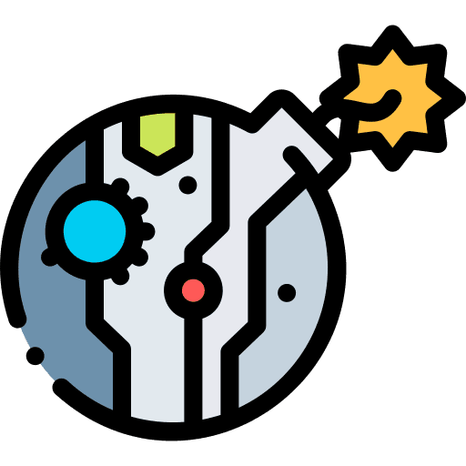 Bomb chip electronics electronic icon