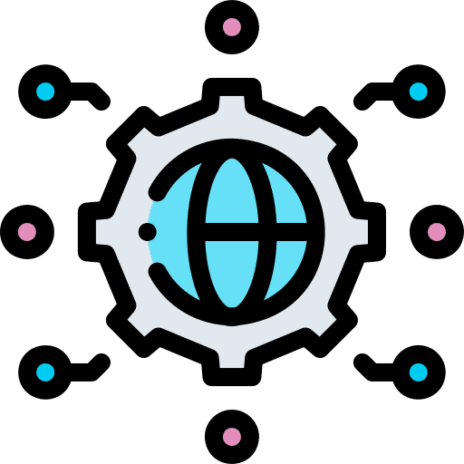 Worldwide configuration worldwide internet icon