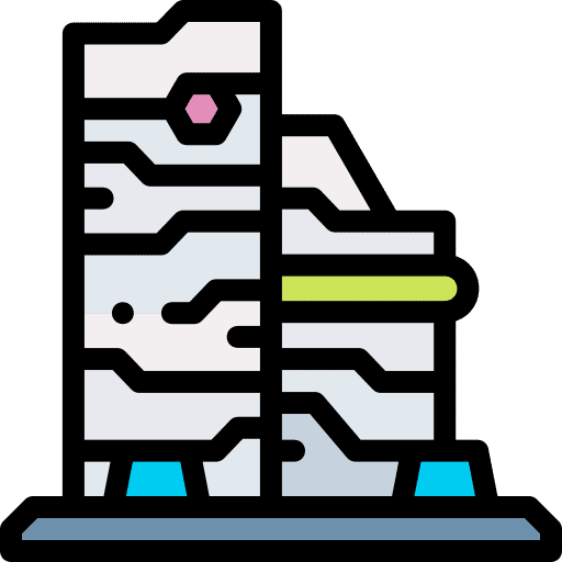 Building house architecture and city futuristic icon