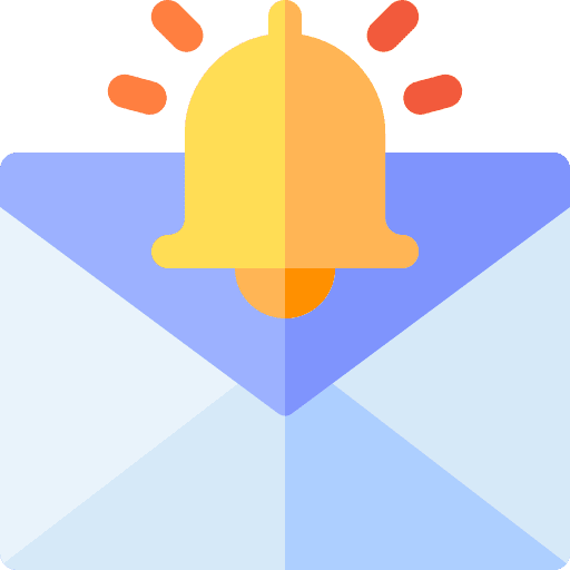Email bell communications notification icon