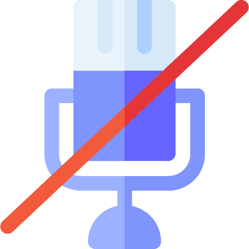 Mute disabled electronics communications icon Mute disabled electronics communications icon