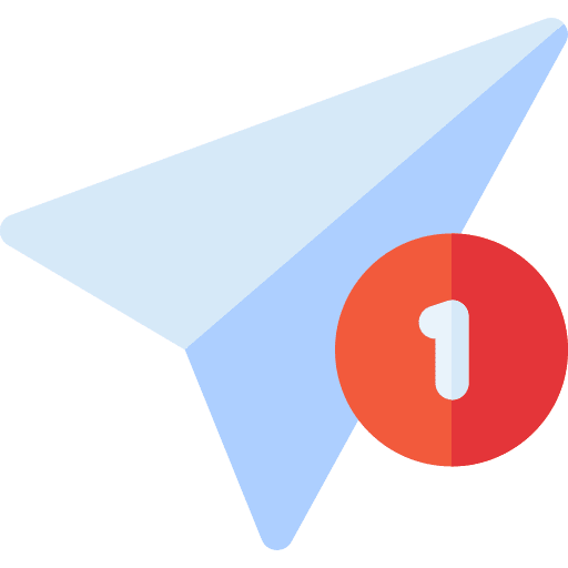Send paper plane message airplane icon