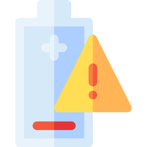 Low battery battery status low battery warning icon Low battery battery status low battery warning icon