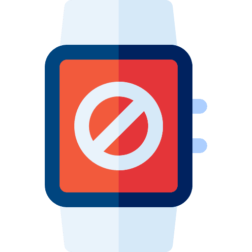 Smartwatch notification blocked ui icon Smartwatch notification blocked ui icon