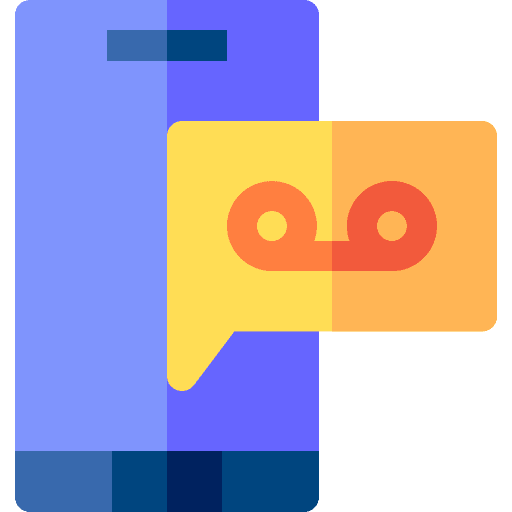 Voice mail smartphone speech bubble mobile phone icon Voice mail smartphone speech bubble mobile phone icon