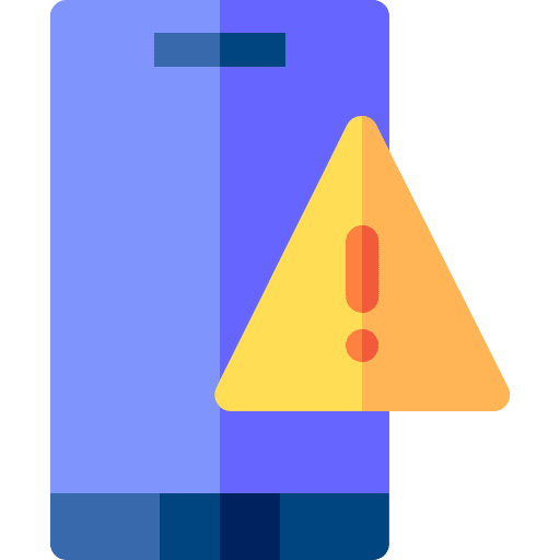 Caution mobile phone risk caution icon Caution mobile phone risk caution icon