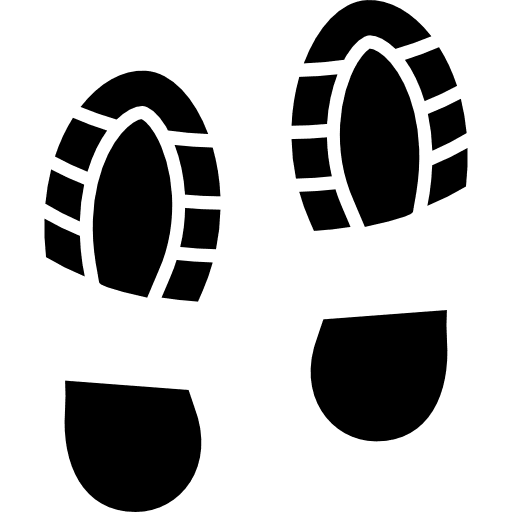 Footprints shoe prints detective shoes icon