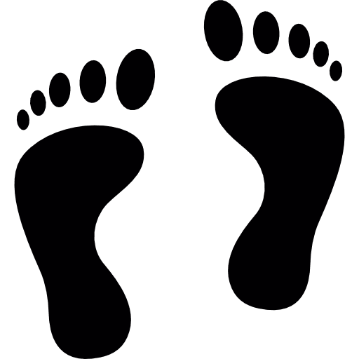 Footprints summertime feet prints icon