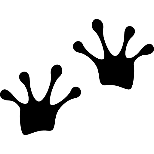 Frog prints pawprints animals amphibious icon