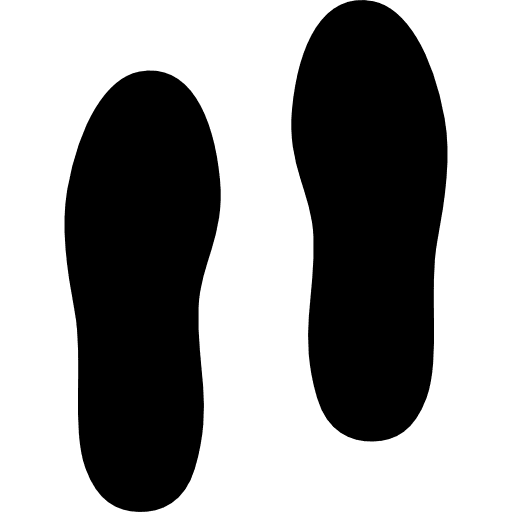 Footprint footwear people feet icon