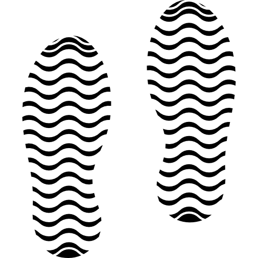 Footprints shoe prints shoes footwear icon