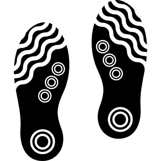 Shoe prints shoe print footprints human icon