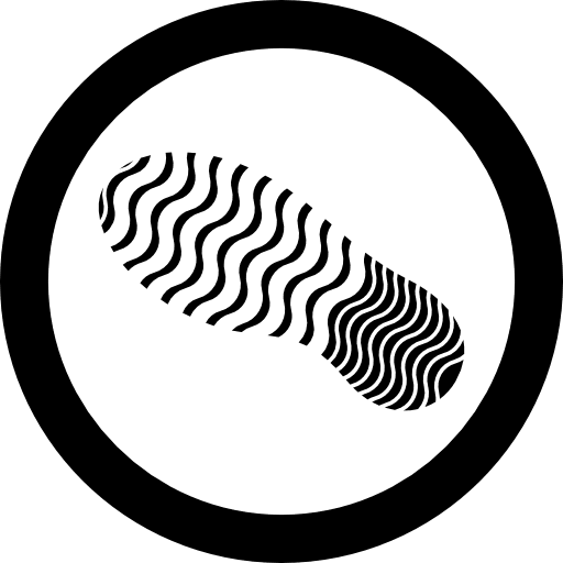 Shoeprint circle shapes shoes icon